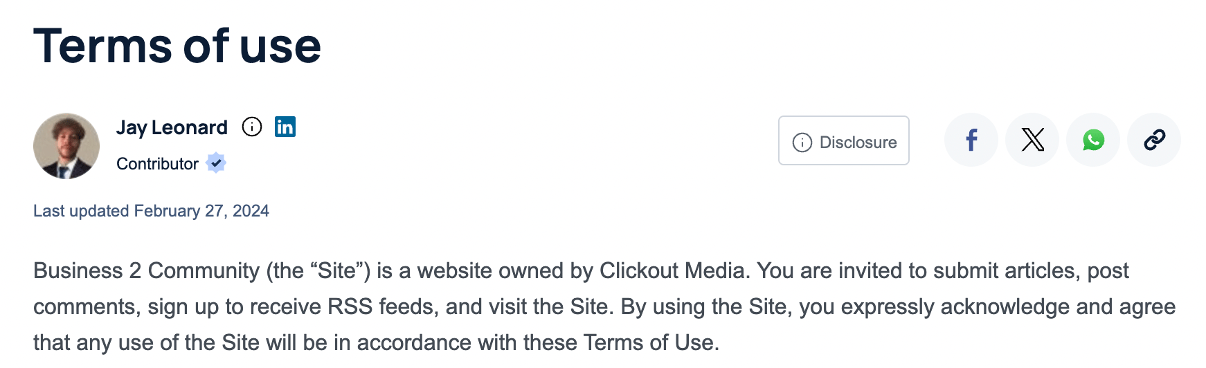 Business2community.com is owned by clickoutmedia