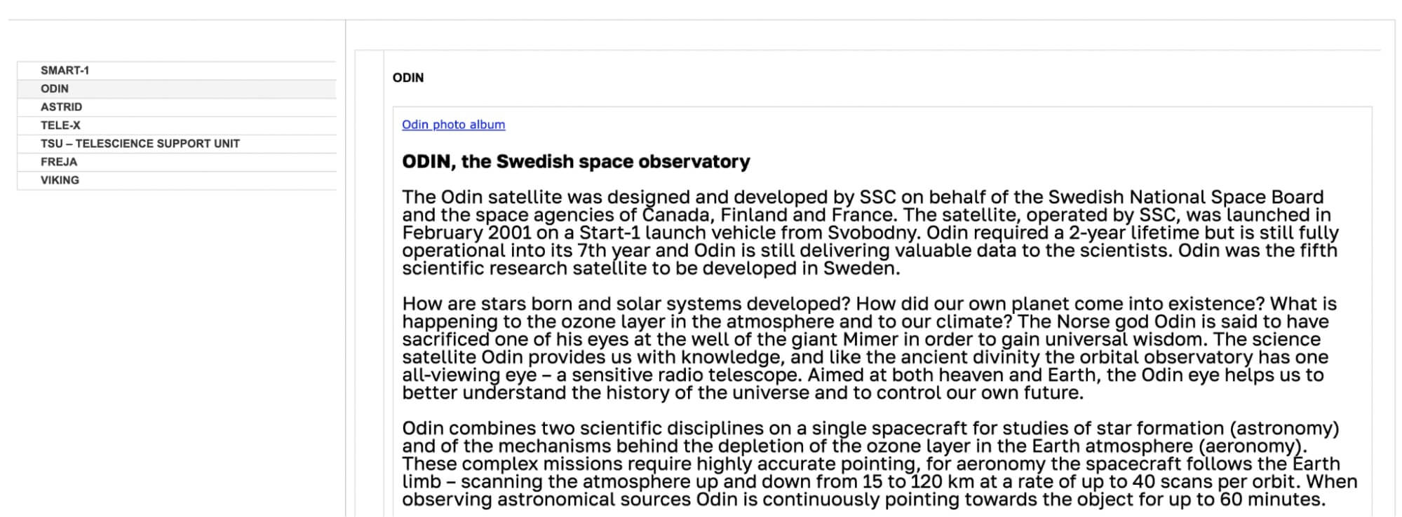 The original content before the domain was dropped on Spaceportsweden