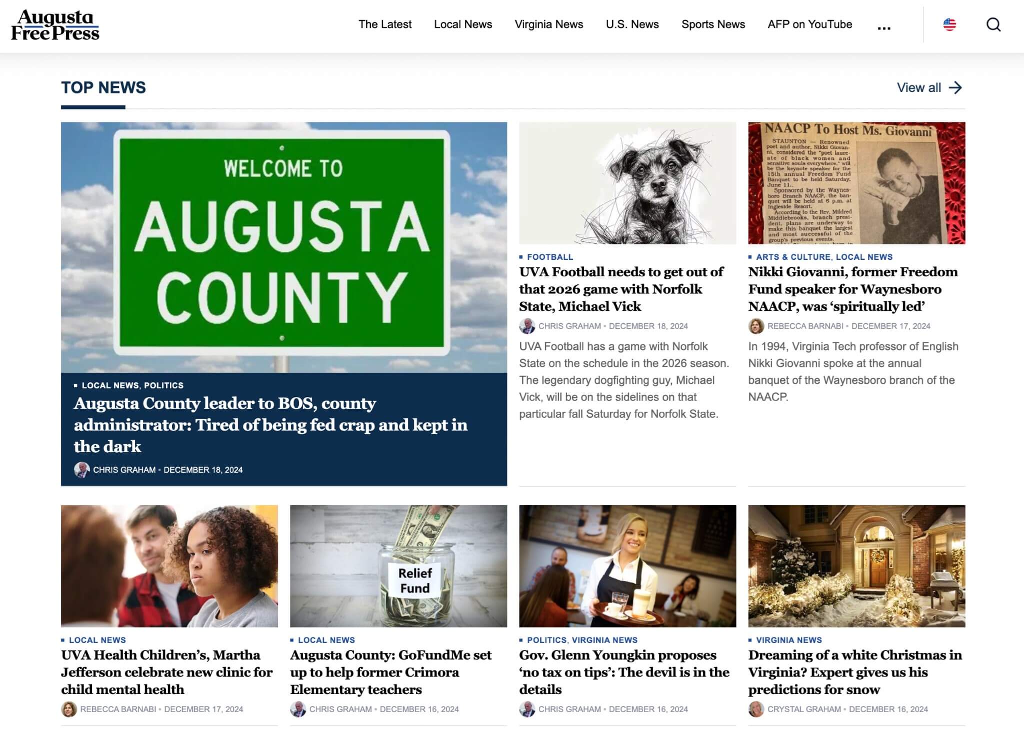 augusta free press homepage