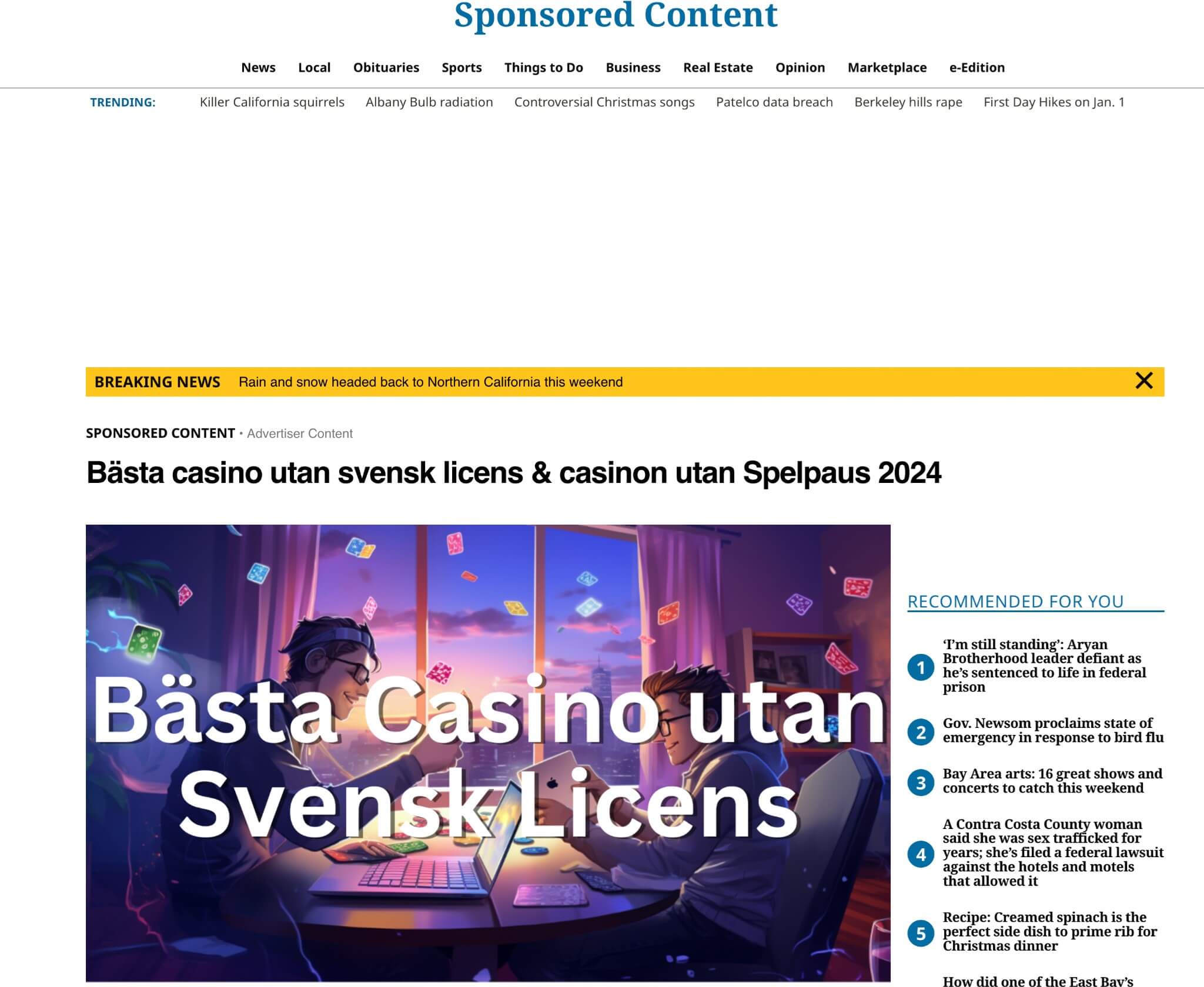 east bay times casino utan svensk licens