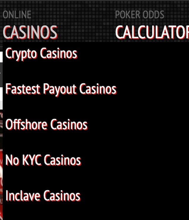 cardplayer casino dropdown