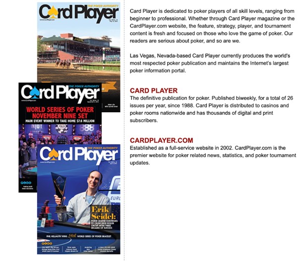 Cardplayer Media Kit