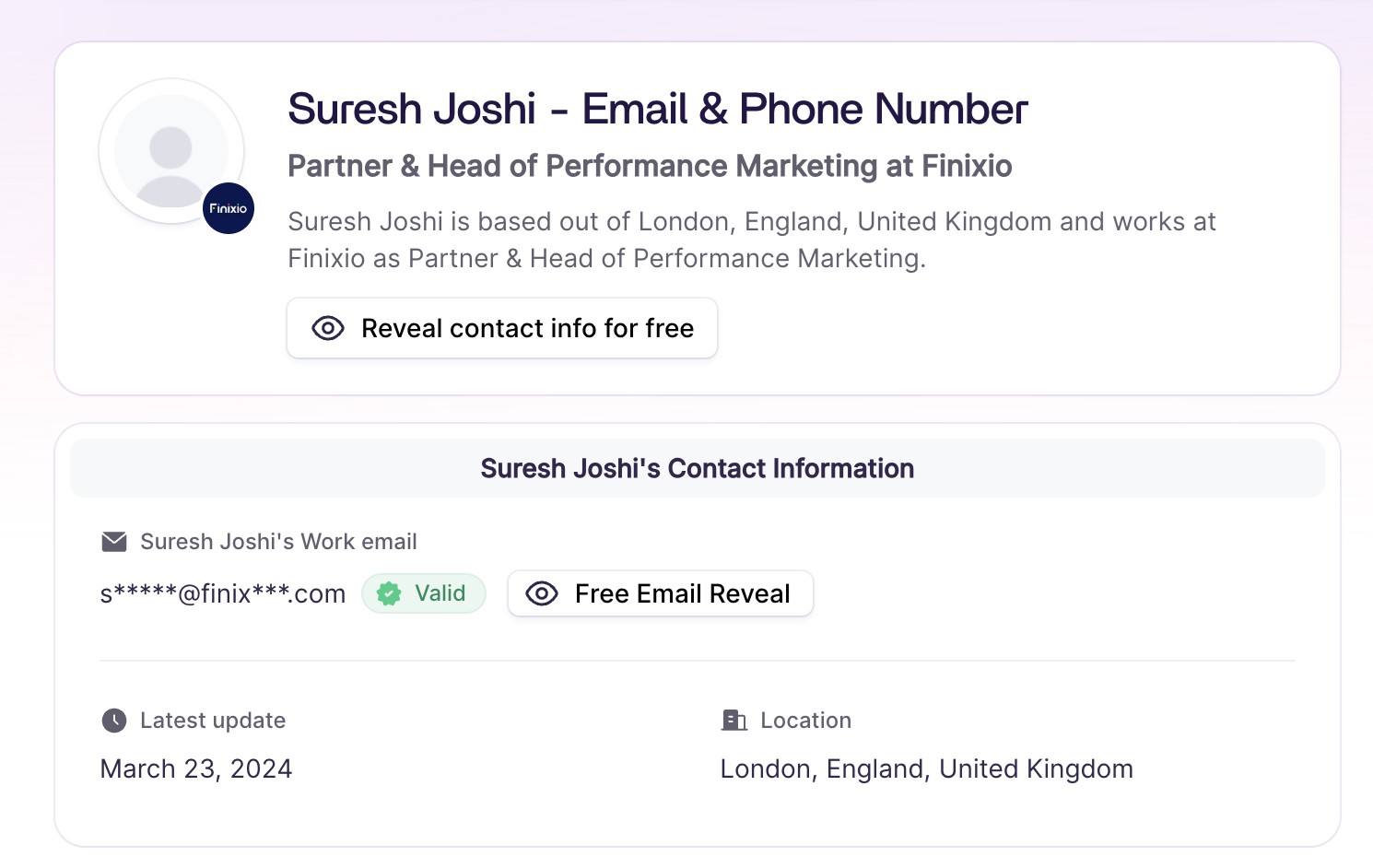 Suresh Joshi, Finixio’s head of performance marketing