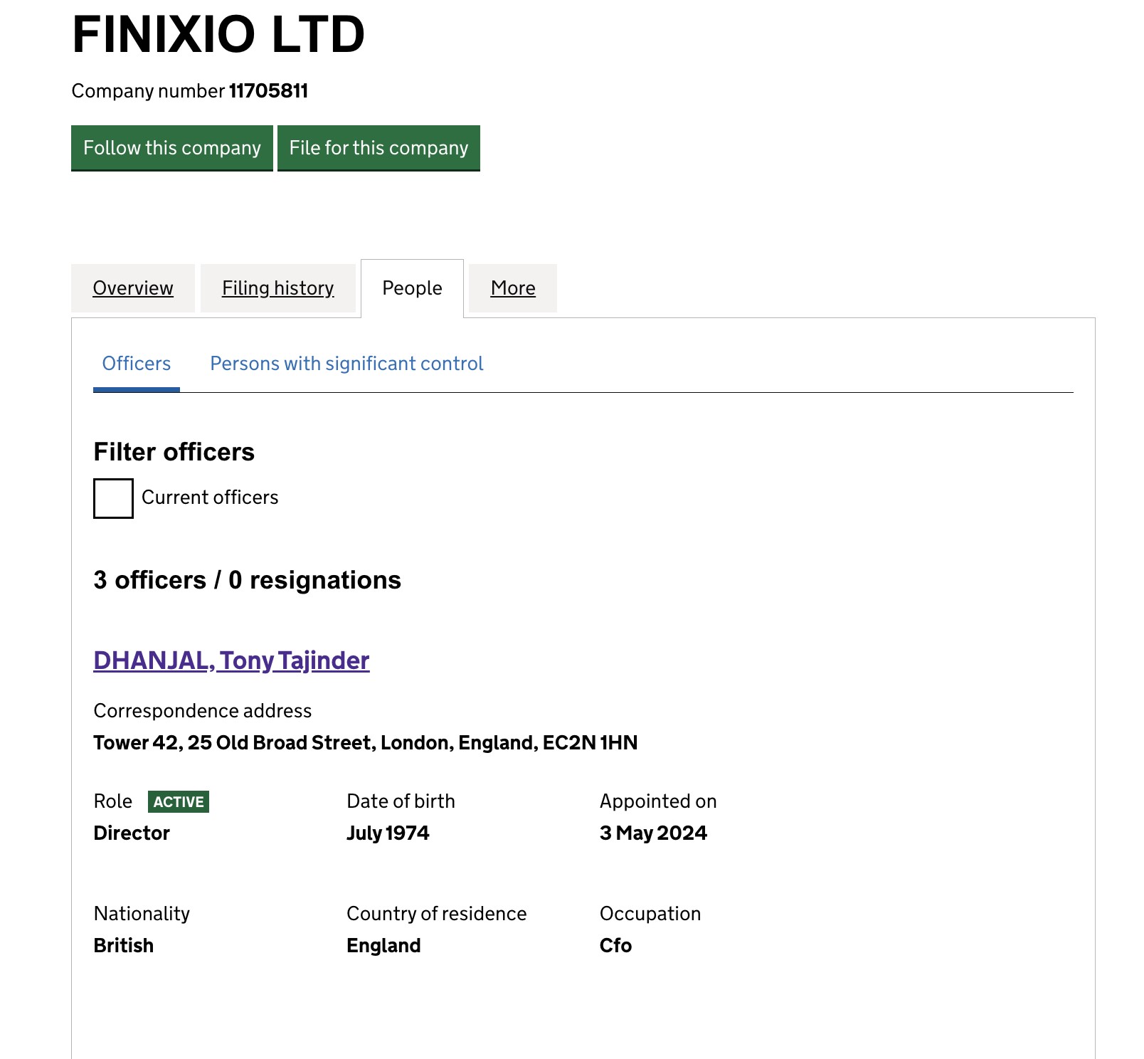 Tony Dhanjal CFO of Finixio