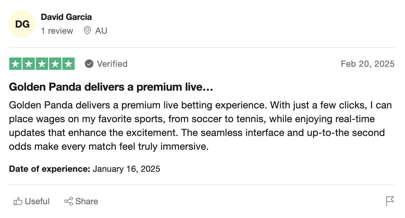 Golden Panda’s TrustRadar account fake reviews