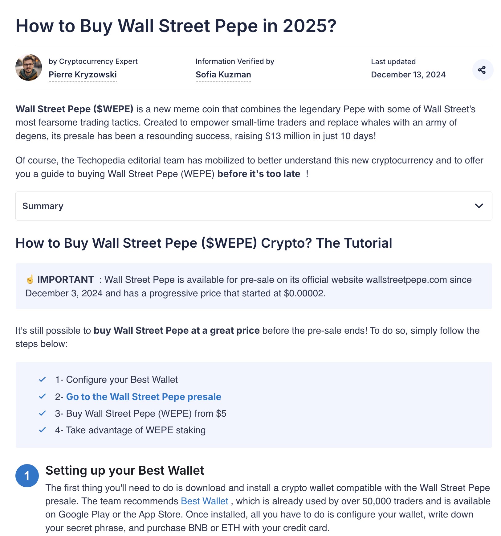 breathlessly promoted in Finixio-owned outlets like Techopedia