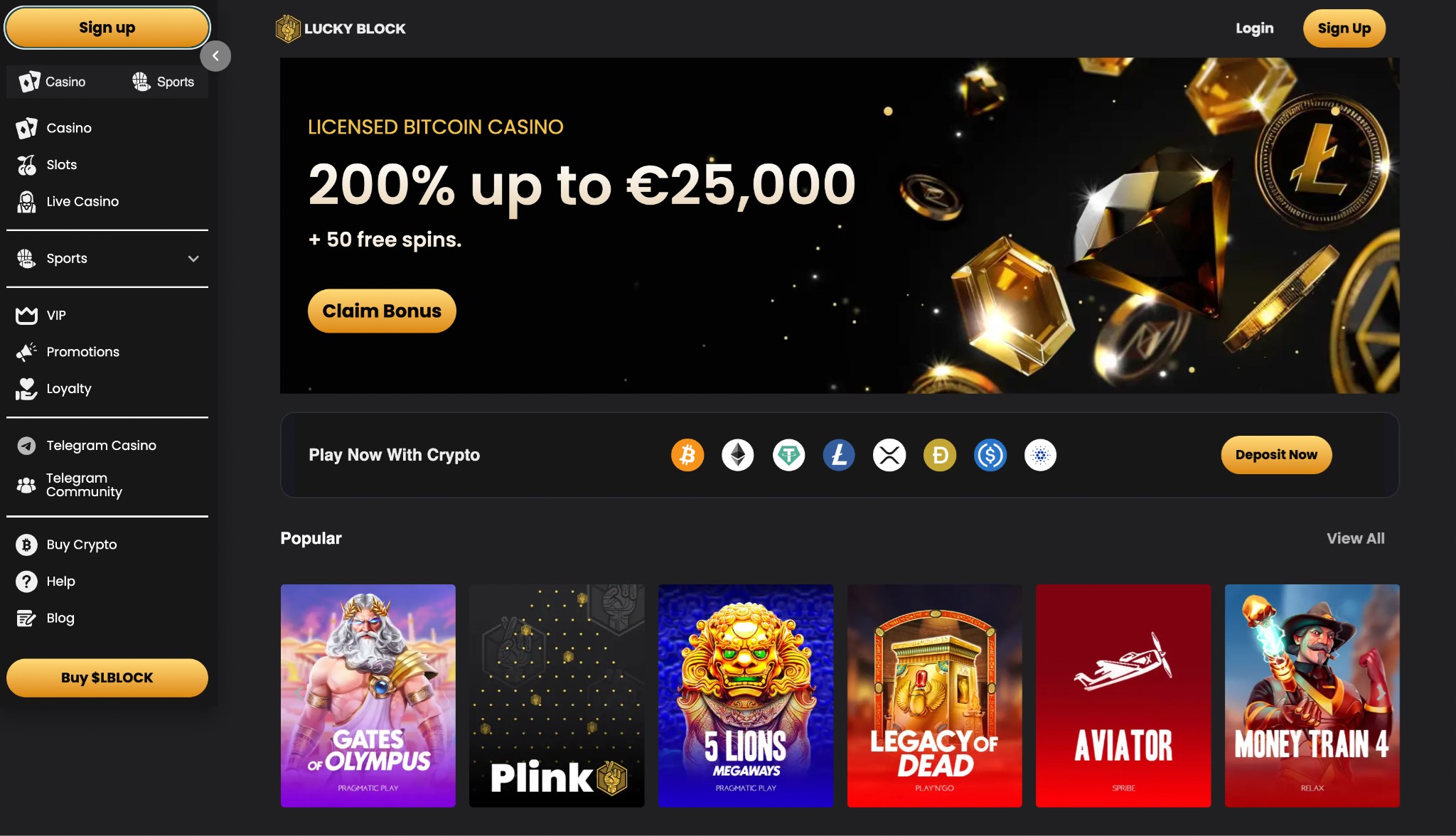 luckyblock homepage