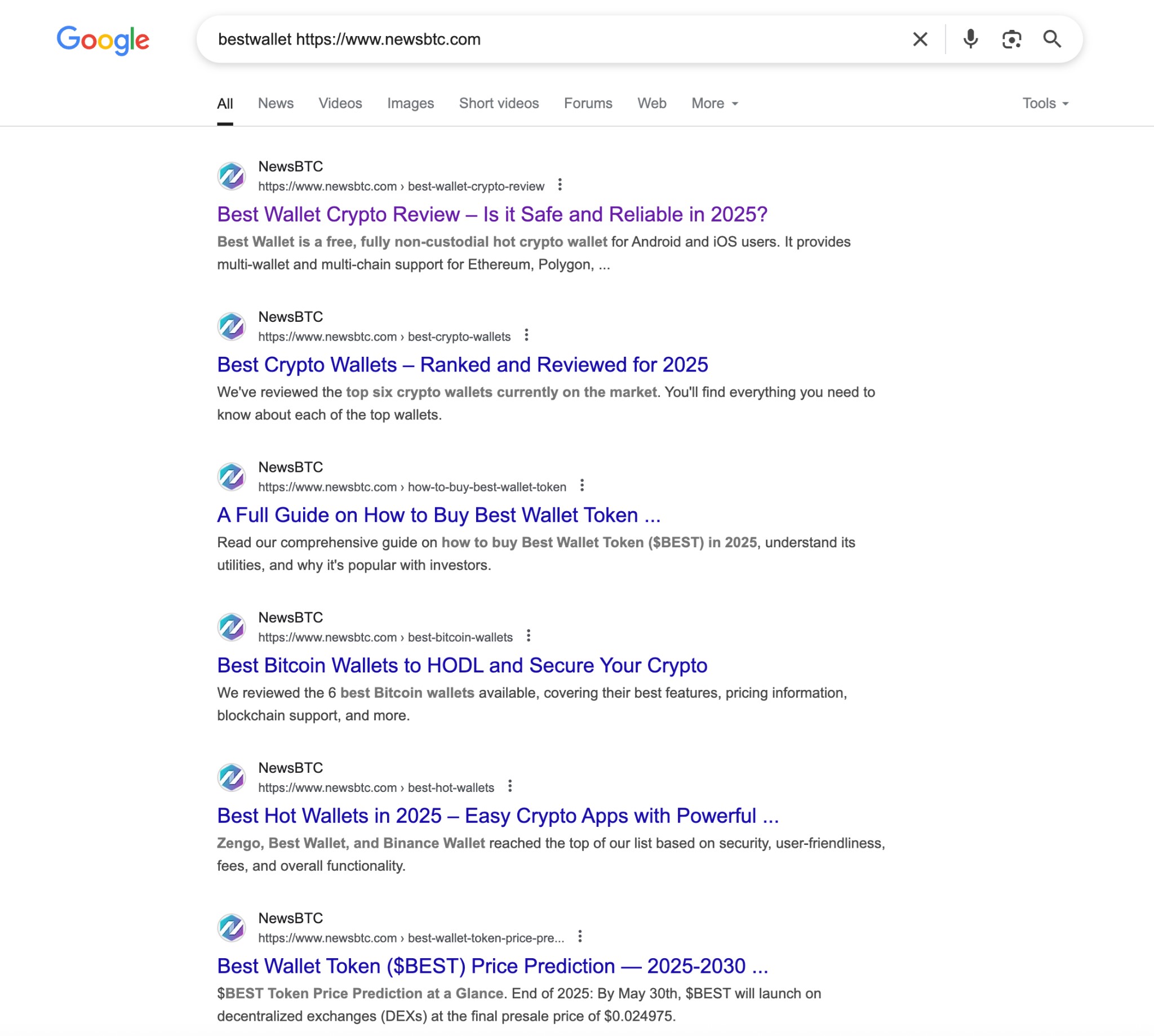 such partnerships that make search results pages like these possible for bestwallet