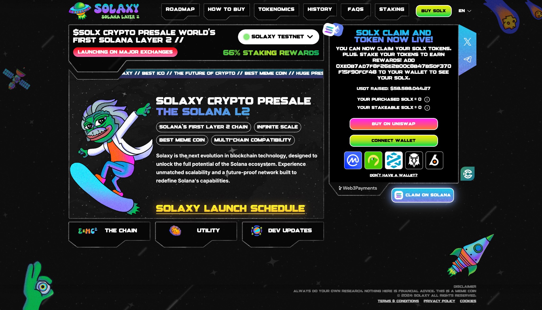 the most recent Finixio team launch Solaxy.io